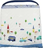 【前から取り出しタイプ】座布団ケース 座布団カバー　ブルー×ドライビングカー柄 入園 入学 幼稚園 保育園 プレスクール　小学校 ロリポップ