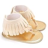 Tovadoo キッズ サンダル 女の子 ベージュ　タッセル　履き心地良い 歩行練習用　可愛い　おしゃれ　ファッション　旅行　遊園地　パーティー