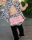 ラッフルバッツ フリル付きコットンレギンス スパッツ タイツ 6-12M ブラック