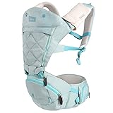 【ベビーアムール 】Bebamour 抱っこ紐人気 ベビーキャリアー 新生児から 6way 軽いし多機能 アルミニウム製支柱 最上級のコンフォート 素敵な色 (ブルー)