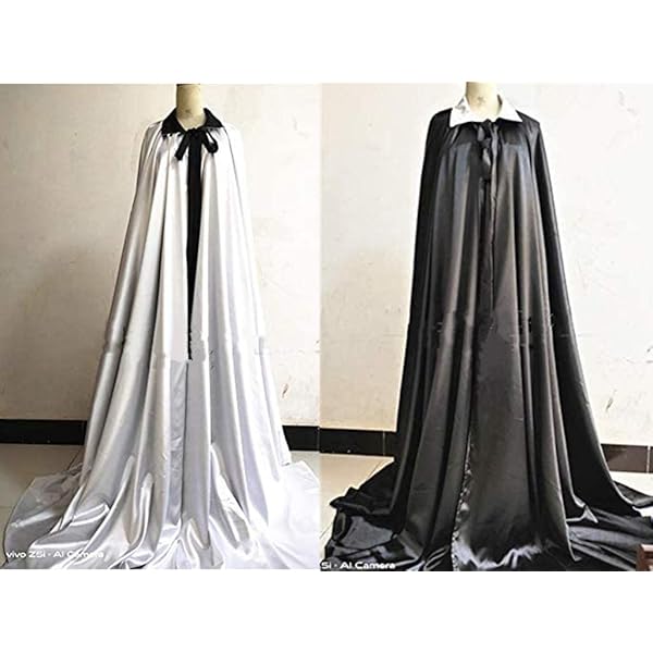 Amazon.co.jp: 光沢サテン ドラキュラマント ロング 全円