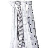 [ エイデンアンドアネイ ] Aden+Anais おくるみ 4枚セット モスリンコットン クラシックスワドル Classic Swaddles ベビー 新生児 ブランケット スワドリングラップ [並