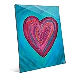 StrataハートレッドRomanticアート壁アートプリント 16x20 HRT0000077GLS16X20XXX