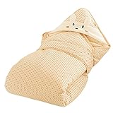 Baby Wrap Swaddle Blanket 3 in 1 Built In Removable Cushion for Neck and Back Support 100% Cotton Fe