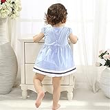 M.Z.L ベビー レース 刺繍 リボン ギンガム チェック ノースリーブ ワンピース キュート キッズ服 子供ワンピース 女の子 ガールズドレス ベビードレス ( (80cm)