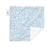 Baby Elephant Ears Blanket Mini Blue Mod Square by Baby Elephant Ears [並行輸入品]