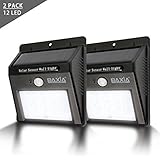 BAXIA TECHNOLOGY Wireless Security Motion Sensor Solar Night Lights - 12 LEDs Bright and Waterproof 