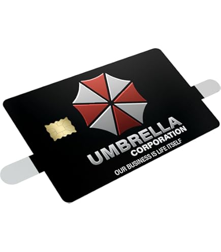 Resident Evil Umbrella Corp Black Lanyard With ID Badge Holder - Unisex Gaming & Work Accessory