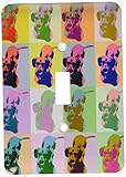 3dRose LLC lsp_8071_1 Carton Dachshund Pop Art Single Toggle Switch