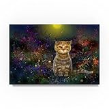 Night Cat 1 by Runa、22 x 81 cmキャンバス壁アート