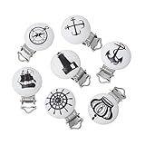 Mamimami Home おしゃぶり クリップ 地中海スタイル おしゃぶりホルダー 噛がため　看護ジュエリー　DIY クリップ 4.4x4.4cm 10個