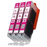 【 BCI-371XLM マゼンタ 3本 大容量 】 (キャノン用) B/ue製互換 インクカートリッジ 最新機種対応新型ICチップ付き