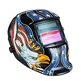 KKmoon 自動遮光溶接面 溶接ヘルメット 溶接マスク 自動フィルター アーク ティグ ミグ 研削 太陽光発電 (5)