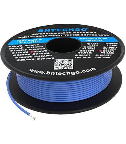BNTECHGO Silikonkabel 20 AWG – 50 Fuß, 200°C Hitzebeständig