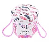 10パックヘキサゴンクリスマスイブクリスマスホワイトギフトボックス、パープルロープ