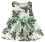 Plus Nao(プラスナオ) ノースリーブワンピース フレアワンピース ミニワンピース 子供ドレス キッズドレス 子供服 ベビー服 女の子 女児 キ グリーン 100