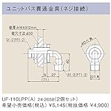 リンナイ　浴槽まわり関連オプション【UF-110LPP-A】ユニットバス貫通金具（ネジ接続） （ 24-2658）【UF110LPPA】　給湯器