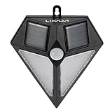 Lixada 6LEDs Diamond Shaped Outdoor Solar Powered PIR Motion Sensor Light Security Wall Lamp with 2 