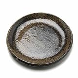 益子焼 苔受皿 浅小 炭化 丸 ミニミニ盆栽鉢