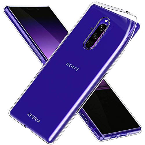 スマホケース Xperia 1 ケース カバー クリア [ SO-03L SOV40 ] 対応 TPU シリコン 透明 Qi充電対応 黄変防止 薄型ケース 軽量 耐衝撃カバー 防塵 耐久 人気 クリスタル・クリア