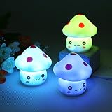 Wunes(TM)?カラフルなキノコの夜のおもちゃのLEDライトを変更する子供のノベルティライトアップおもしろいスリープライトベビー子供ルームトイ