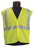Jackson Safety ANSI Class 2 Mesh Standard Style Polyester Safety Vest with Silver Beaded Reflective 