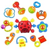 SODIAL ( R ) 10pcs動物HandbellsベルキッズベビーRattle