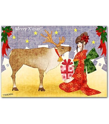 Amazon | おしゃれなイラストポストカード 「芍薬」 大正ロマン風