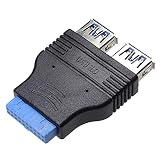 KAUMO マザーボードのUSB3.0ピンヘッダ → USB3.0メス端子2個に変換するアダプタ (USB3.0)