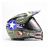 DGF ヘルメットオートバイ落書き夏のオフロードメンズオートバイラリーヘルメットフルカバーフルヘルメットフォーシーズンズハイウェイヘルメット (色 : A, サイズ さいず : L l)