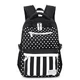 SUNPOLLO Backpack for Girls Book Bag Cute Kids School bag Lightweight Teen Rucksack(Black) [並行輸入品]