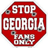 GeorgiaファンのみメタルノベルティOctagon Stop Sign bs-310