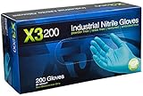 AMMEX - X3D49100-BX - Nitrile Gloves - Disposable Powder Free Latex Free 3mil Food Safe XXLarge Blue