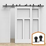 HomeDeco Hardware ルームドア スライドレール 木工金具 アイアン 新型な引き違い戸 6.6 FT (2.00メートル)
