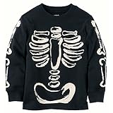 Carter's（カーターズ） 光る！ホネホネプリントTシャツ(Black)/ハロウィンHalloween 12M(9-12ヶ月) [並行輸入品]