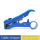 フラットまたはラウンドutp cat5 cat6線同軸同軸ストリッパユニバーサルケーブルカッターユニバーサルリッピングツール用GR59/6/7/11-BULE