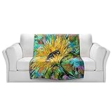 ブランケットウルトラソフトFuzzy 4サイズ！DIANOCHEデザインからby Karen TarltonひまわりホームDecor Unique Designer芸術的スタイリッシュな寝室アイデアC