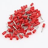 uxcell 絶縁スリーブ付棒端子 フェルール コネクタ 0.5mm2 圧着コードエンド ターミナル100個