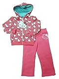 Hello Kitty幼児幼児Girls 2 Pcピンクフリースジャケットパンツセットパーカー カラー: ピンク