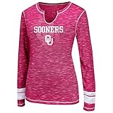 NCAAオクラホマ大学カレッジ長袖分割クルーネックTee L レッド