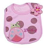 (ラボーグ)La vogue ベビービブ Baby Bib 可愛いスタイ 刺繍 ランチビブ 唾液タオル 三層コットン防水ビブ 虫図案 花付き