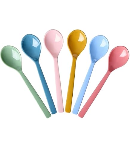Amazon.co.jp: 薔薇柄 メラミン四角スプーン 4本セット クラシカル