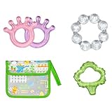 Green Sprouts Cooling Teether and Pouch Set Green/Pink [並行輸入品]