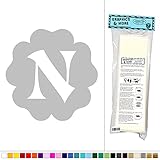 レターN初期 – Fun Inフラワーキッズ用ガールズベビールーム – ビニールステッカーデカール壁アート装飾 シルバー 061116W5367_MetallicSilverGrey