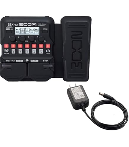 Amazon | ZOOM / G1X FOUR 完璧セット -純正ACアダプター、ギター用
