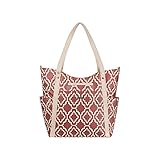 JJ Cole Bucket Tote, Red Trellis by JJ Cole