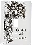 3dRose lsp_193785_1 Curiouser And Curiouser - Alice In Wonderland Lewis Carroll Quote - Single Toggl