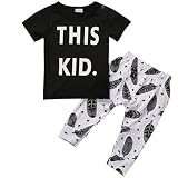 新生児幼児用ベビー男の子女の子はこの子Tシャツと羽根パンツセット