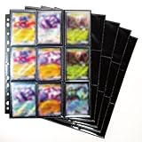 トレカ リフィル カードファイル ２穴・３穴・４穴対応 片面９ポケット 両面計18ポケット カードシート ポケカ 収納 (20枚セット)
