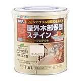 アトムハウスペイント 水性ウッドエバープロテクト(耐久ステイン) 1.6L ナチュラルホワイト